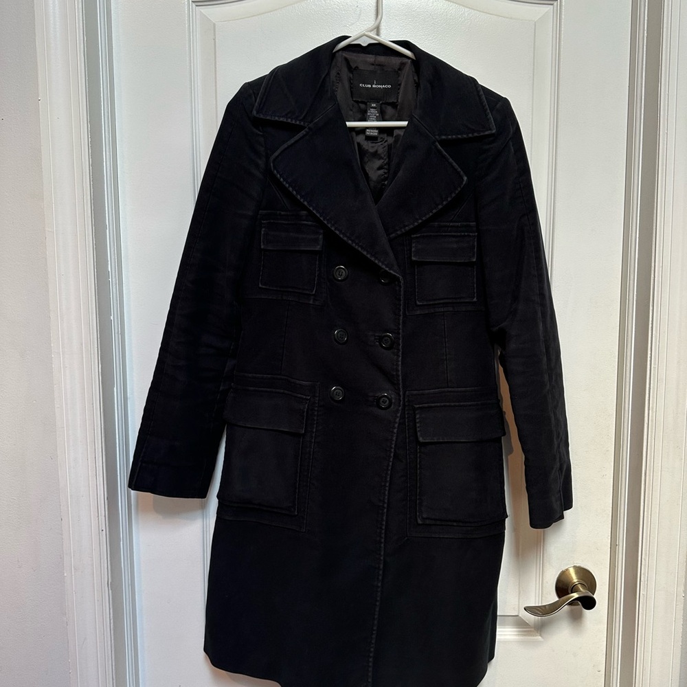 Club Monaco Medium Women's Moleskin Poplar Trench Coat